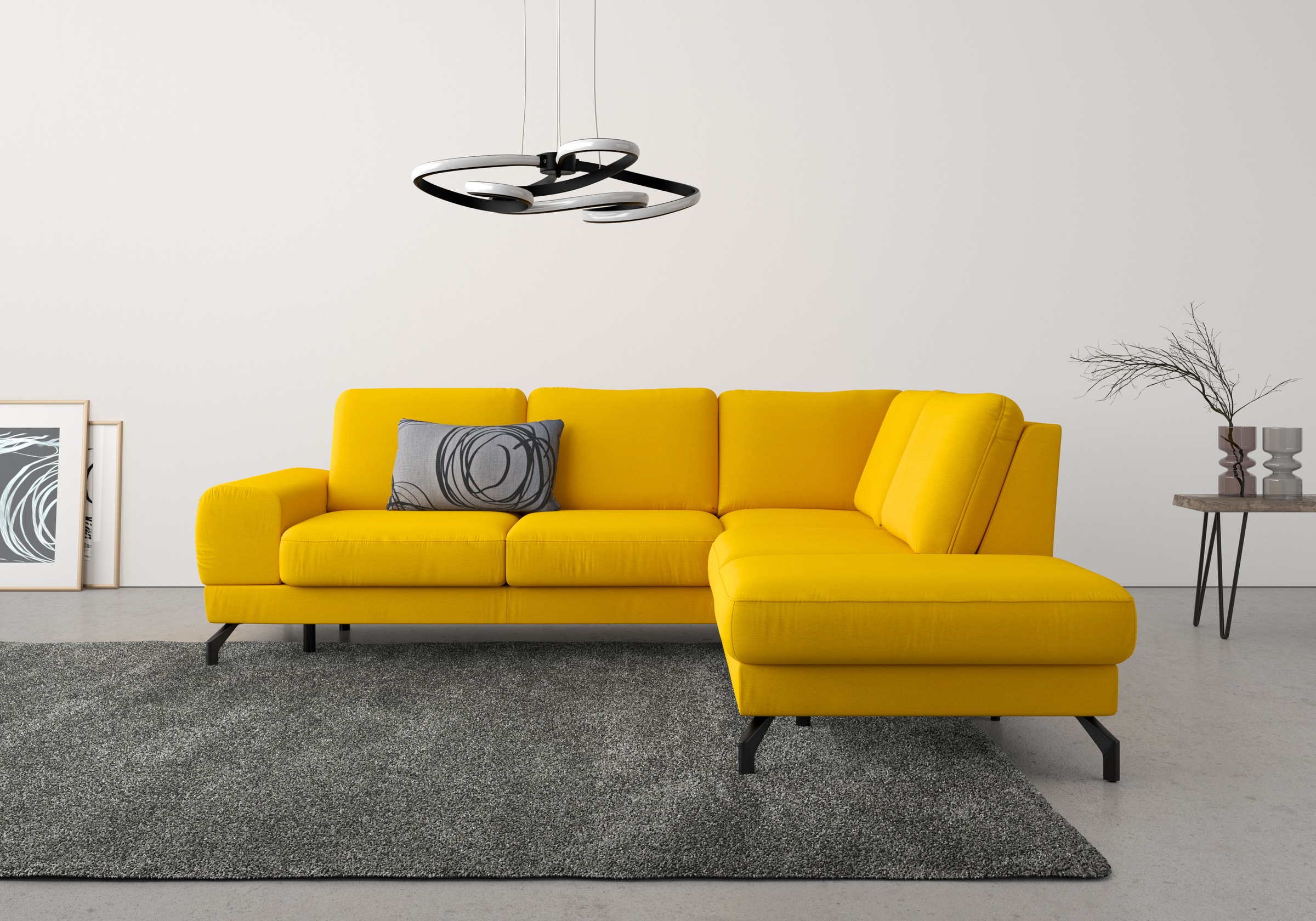 sit&more Ecksofa »Cinturo L-Form« inklusive Sitztiefenverstellung und Federkern, Sitzhöhe 45 cm