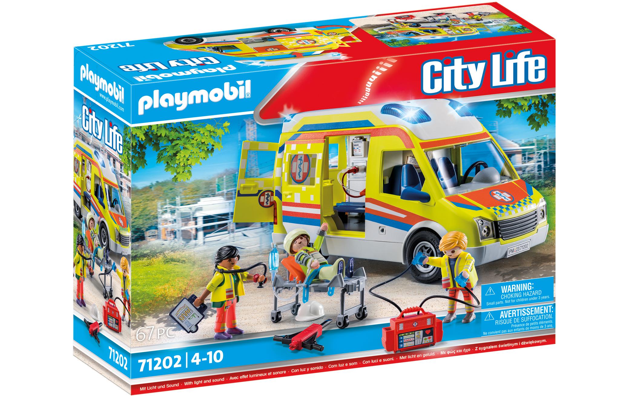 City Life Rettungswagen mit Licht & Sound 71202Rettungsdienst-Spielset