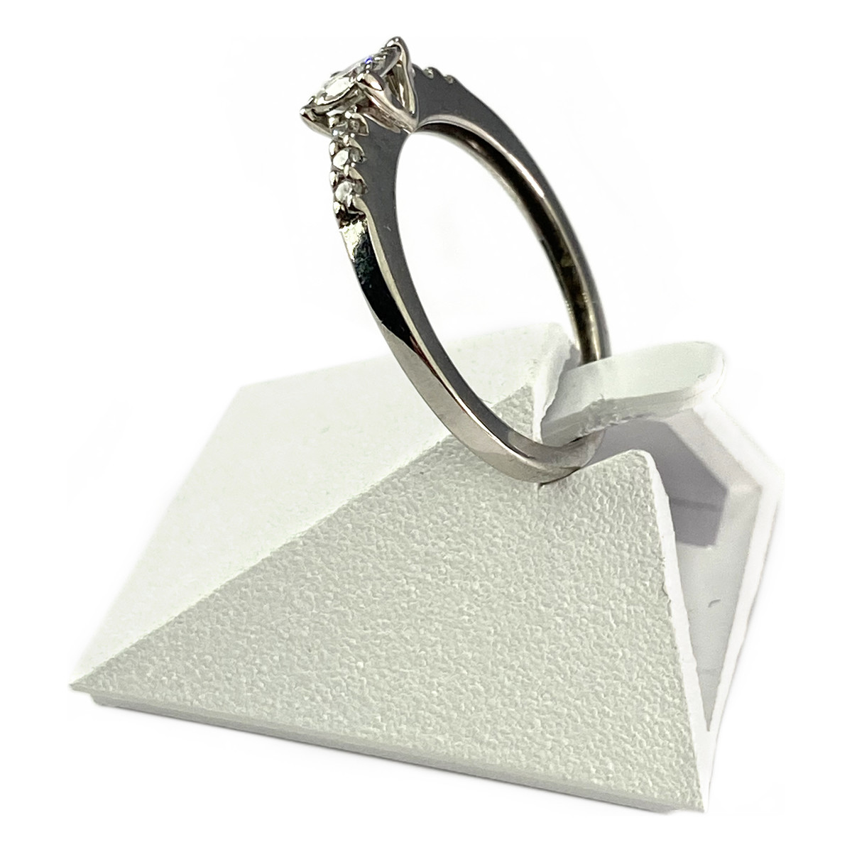 Bague d'occasion or 750 blanc diamant