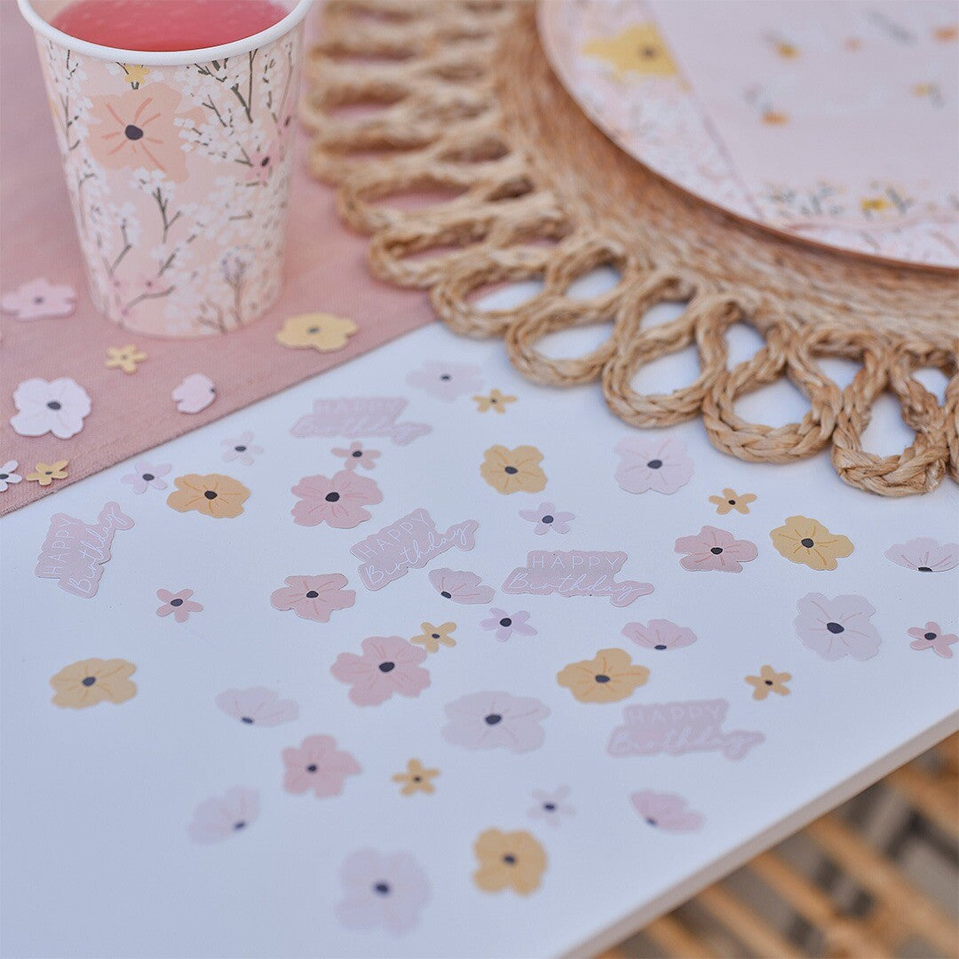 Ginger ray confetti happy birthday floral - 14g
