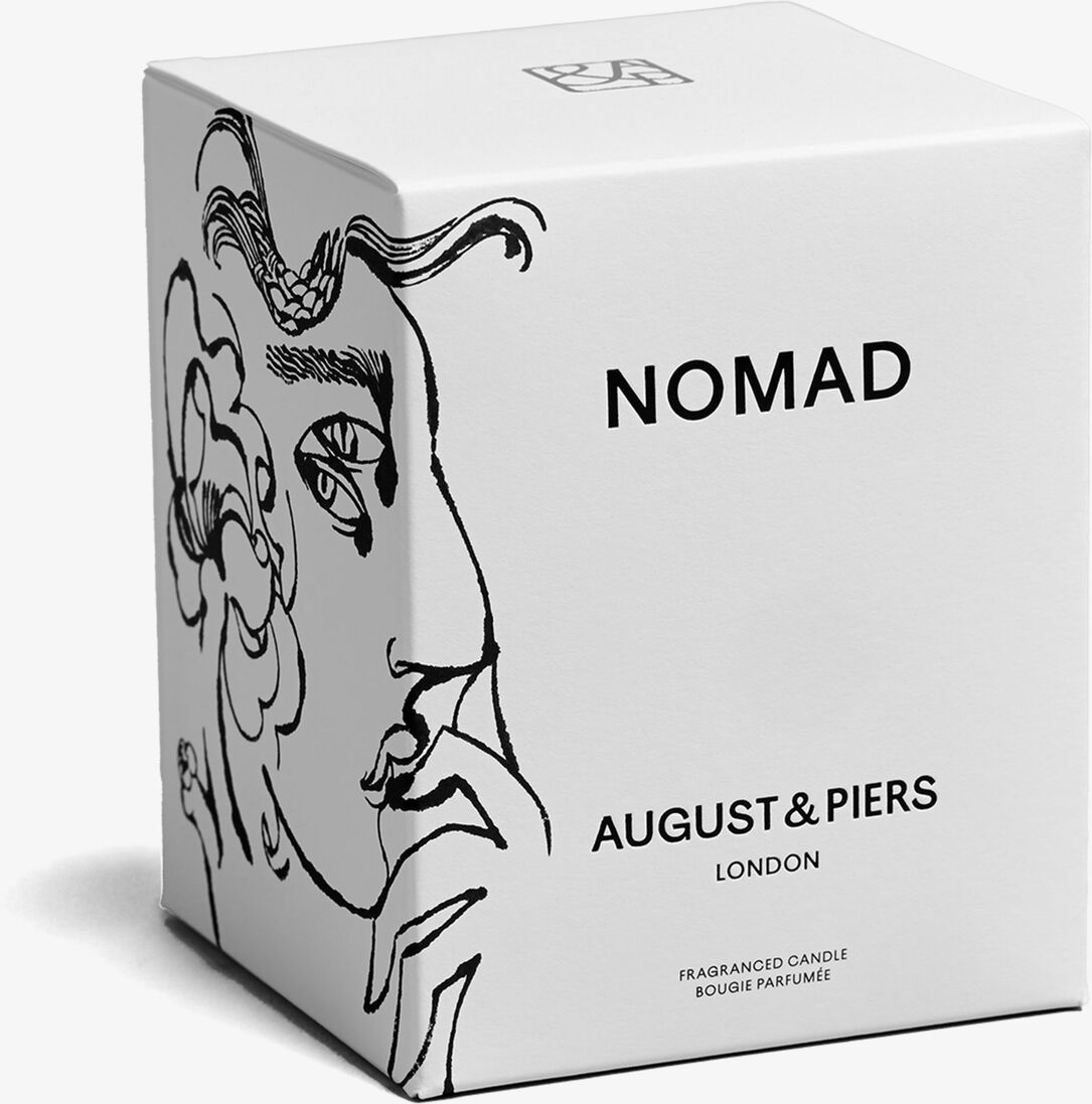 gebroken wit august & piers geurkaarsen nomad 340gr - scented candle