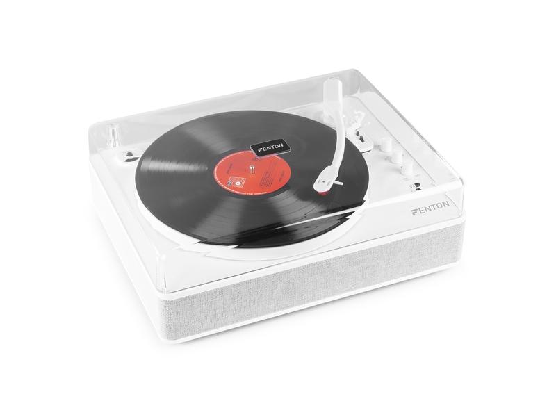 Fenton Plattenspieler mit Bluetooth RP162 Weiss Retro Plattenspieler mit Bluetooth, USB-Player und Umwandlungsmöglichkeit für Schallplatten