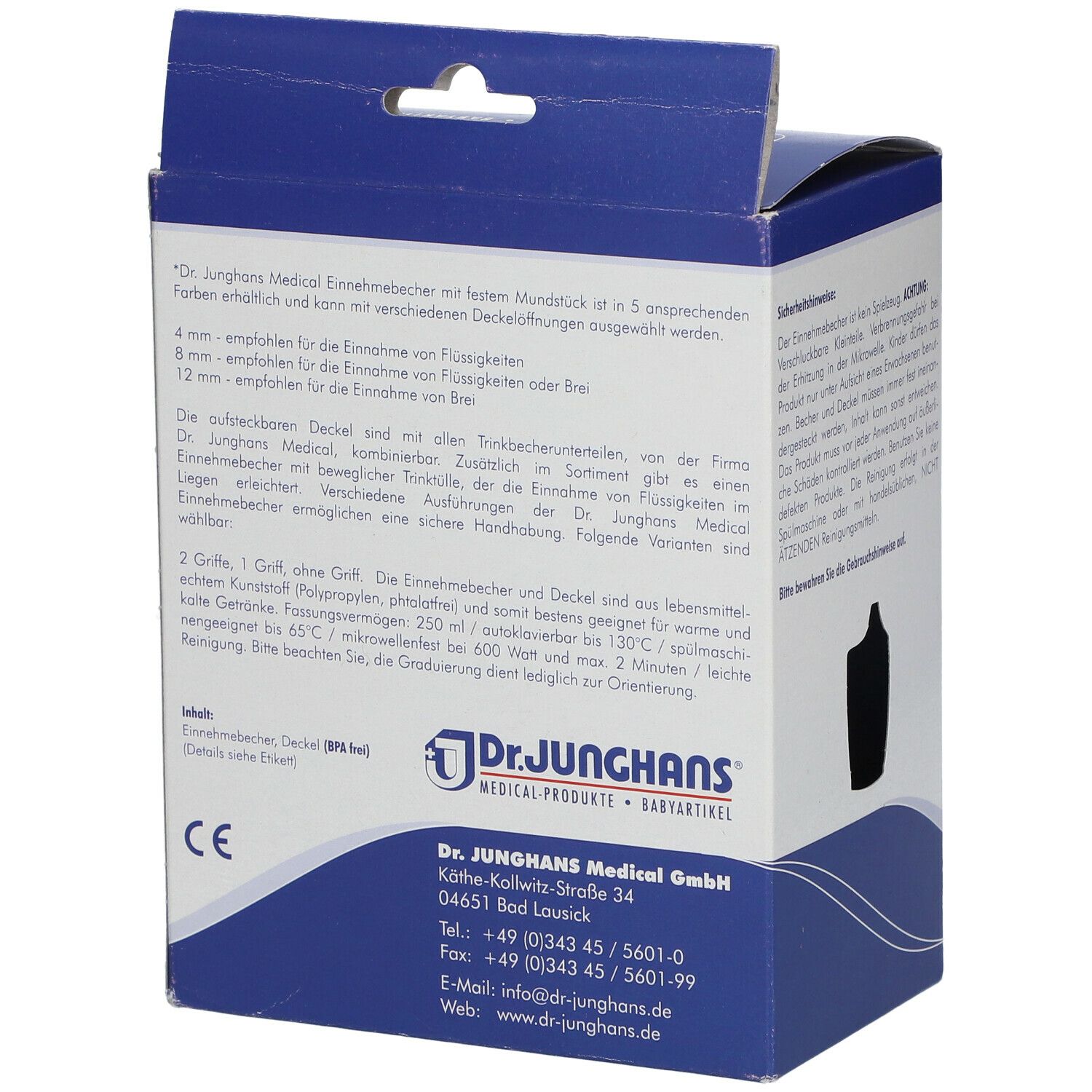 Dr. Junghans Einnehmebecher mit Deckel 12 mm