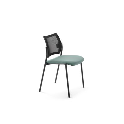 Chaise FRESH - dossier resille noir et assise gris