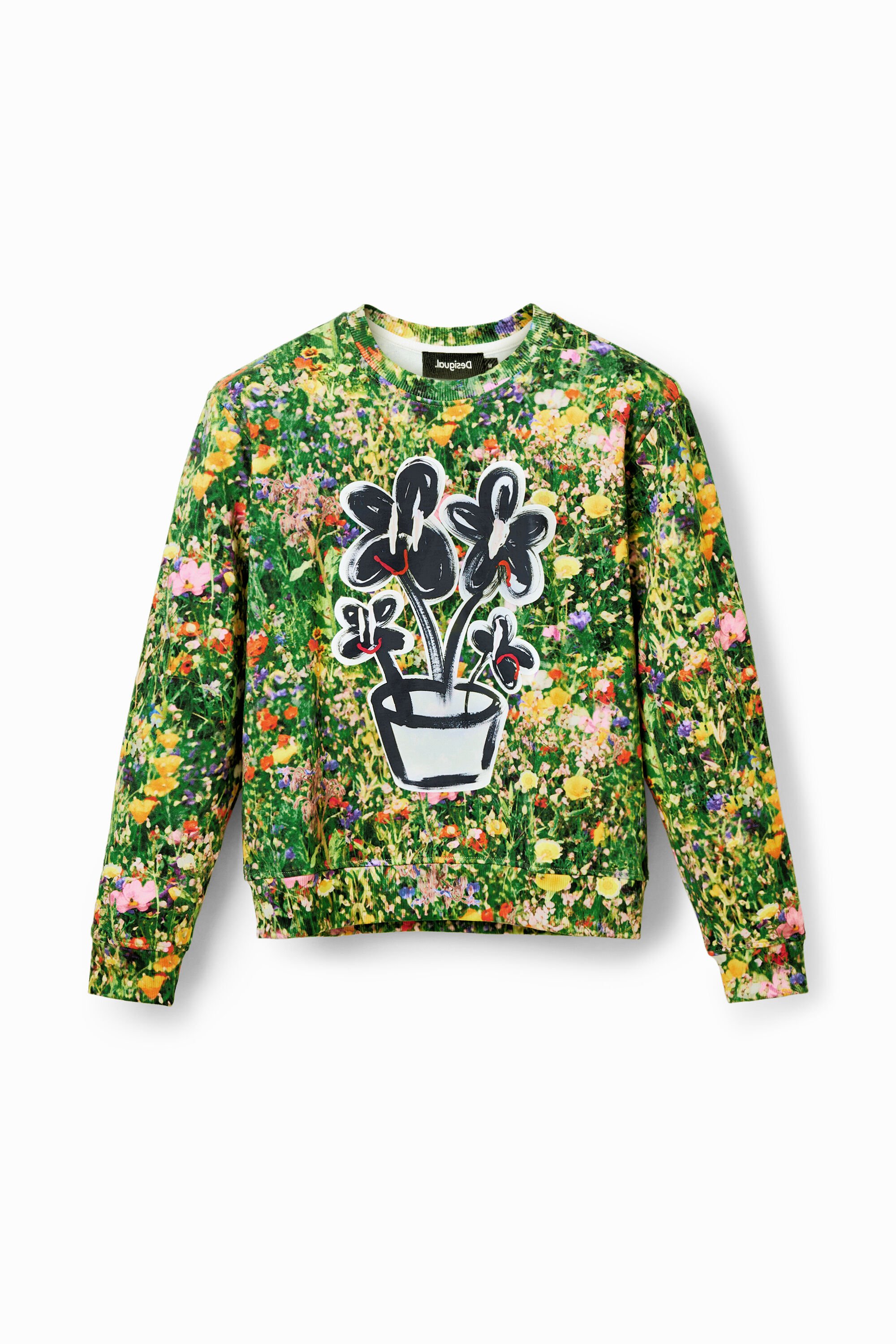 Sweat-shirt fleuri plante