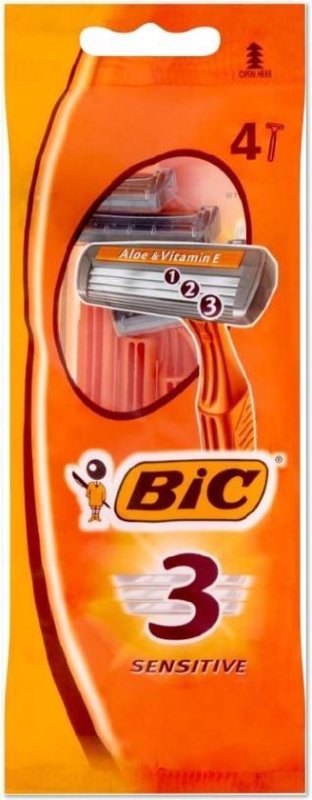 Bic 3 Sensitive Wegwerpscheermesjes 4 Stuks