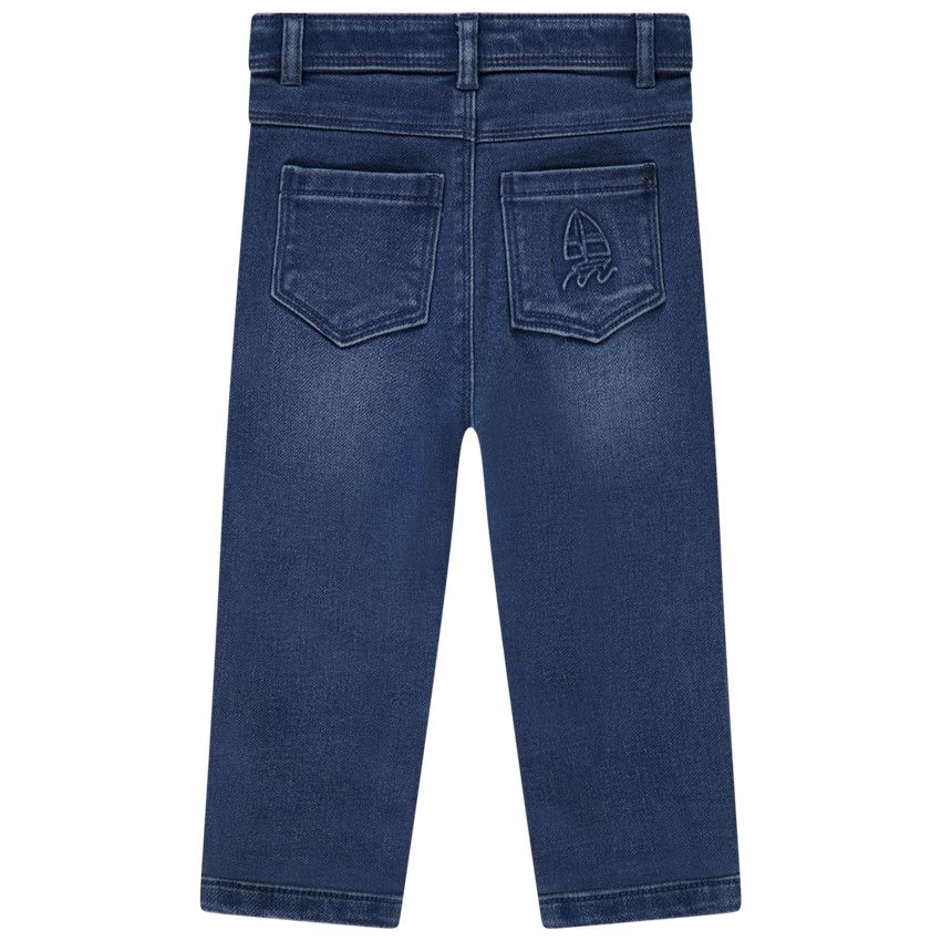 Jean avec motif en relief voilier pour bébé garçon - Bleu moyen