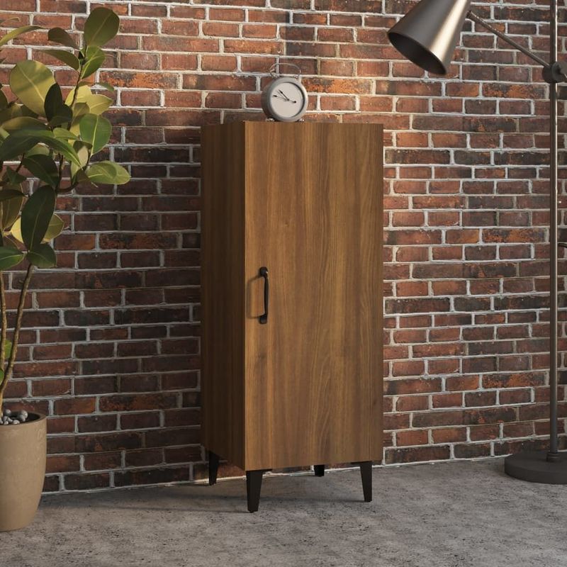 vidaXL - Dressoir - Bruin - Bewerkt Hout - 34,5x34x90 cm