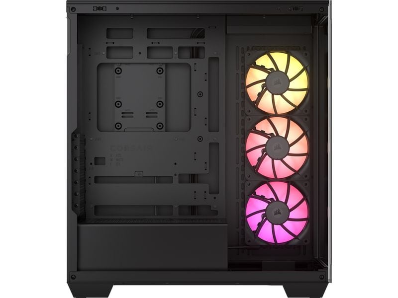Corsair PC-Gehäuse iCue Link 3500X RGB TG Schwarz Mid-Tower PC-Case mit atemberaubender Ästhetik, geräumigem Innenraum und vorinstallierten iCue Link Lüftern und iCue Link System Hub