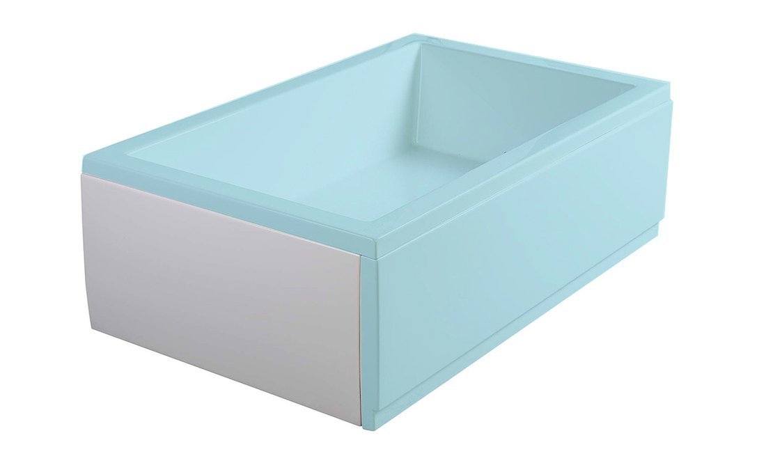 Polysan Deep Plain Nika douchebakpaneel zijkant 90x36cm wit
