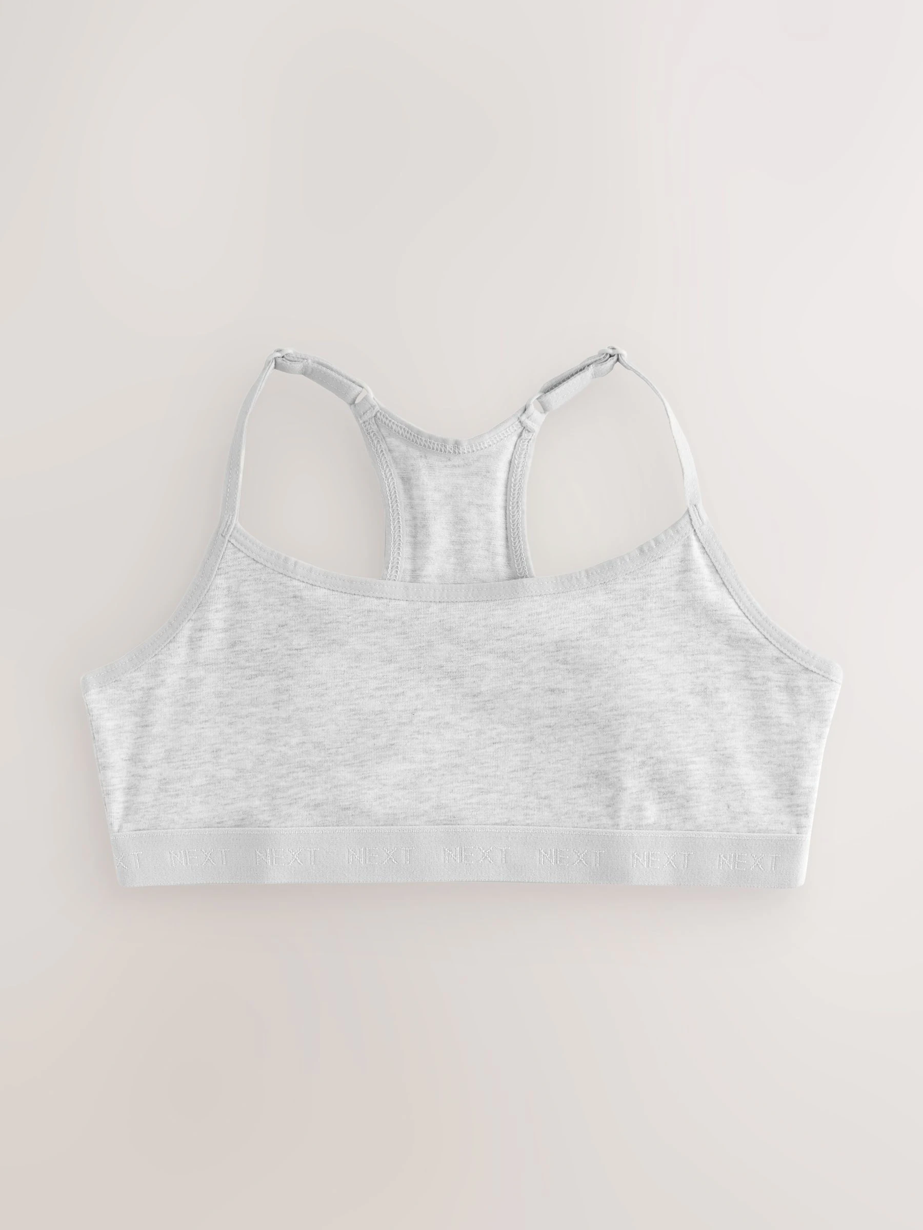 Zwart/wit - Set van 3 cropped tops met racerback en bandjes (5-16jr)