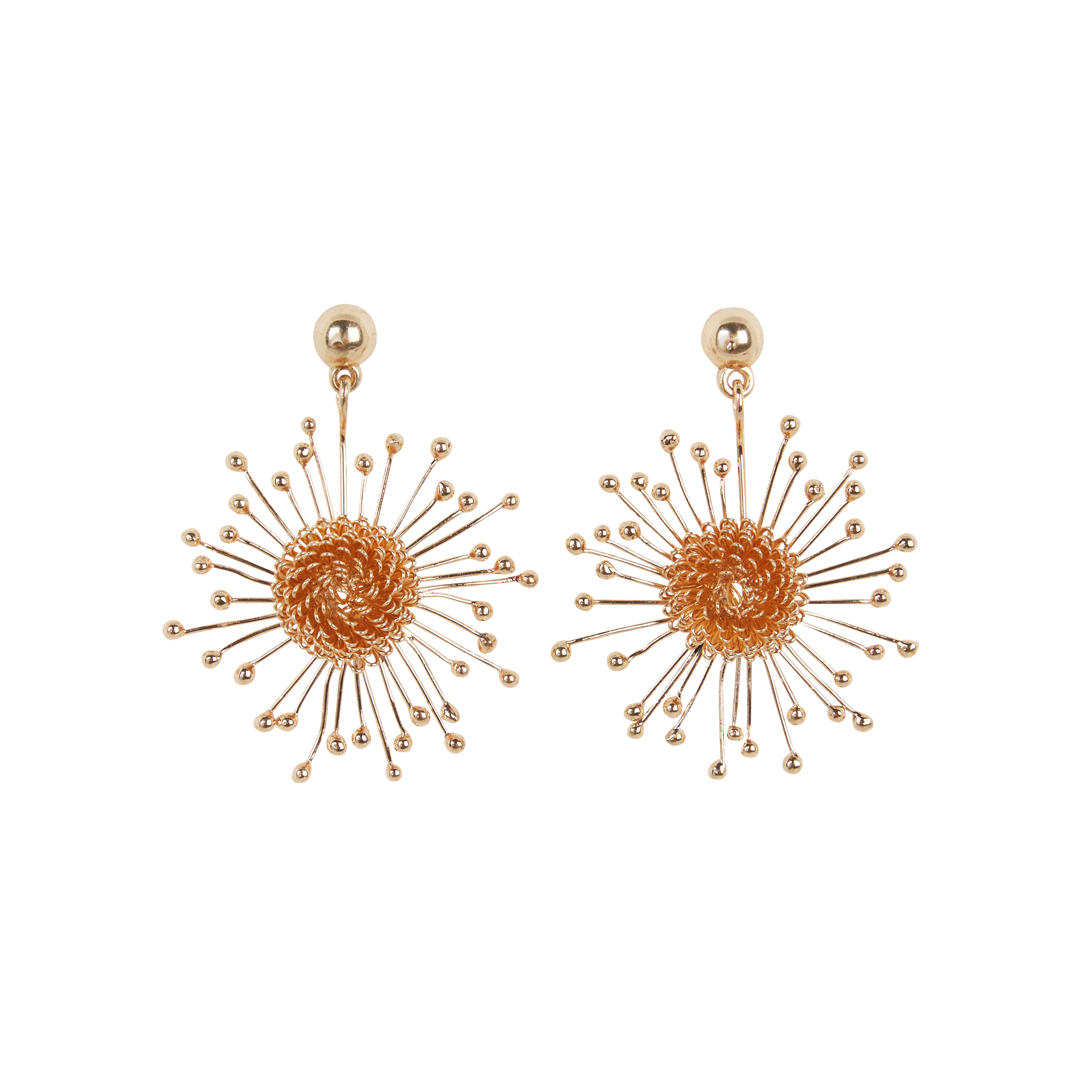 Boucles d'oreilles en laiton mélangé | Jaune