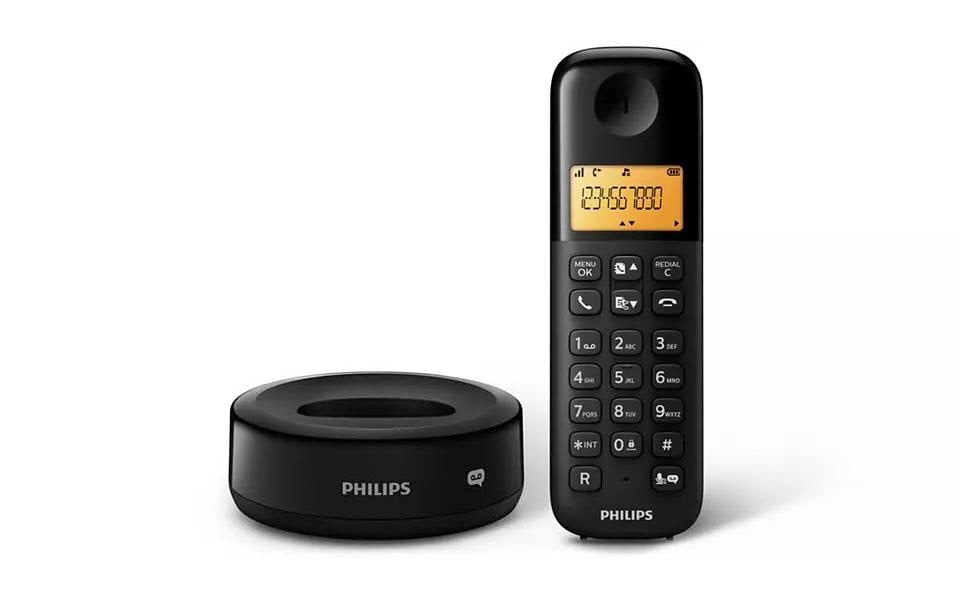 Philips Schnurloses DECT-Telefon »D1651B Schwarz« ( )