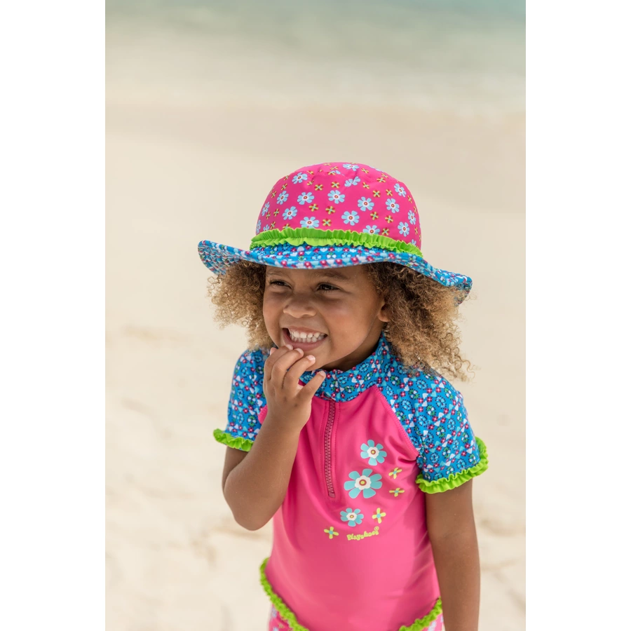 Playshoes UV-Schutz Sonnenhut Blume pink