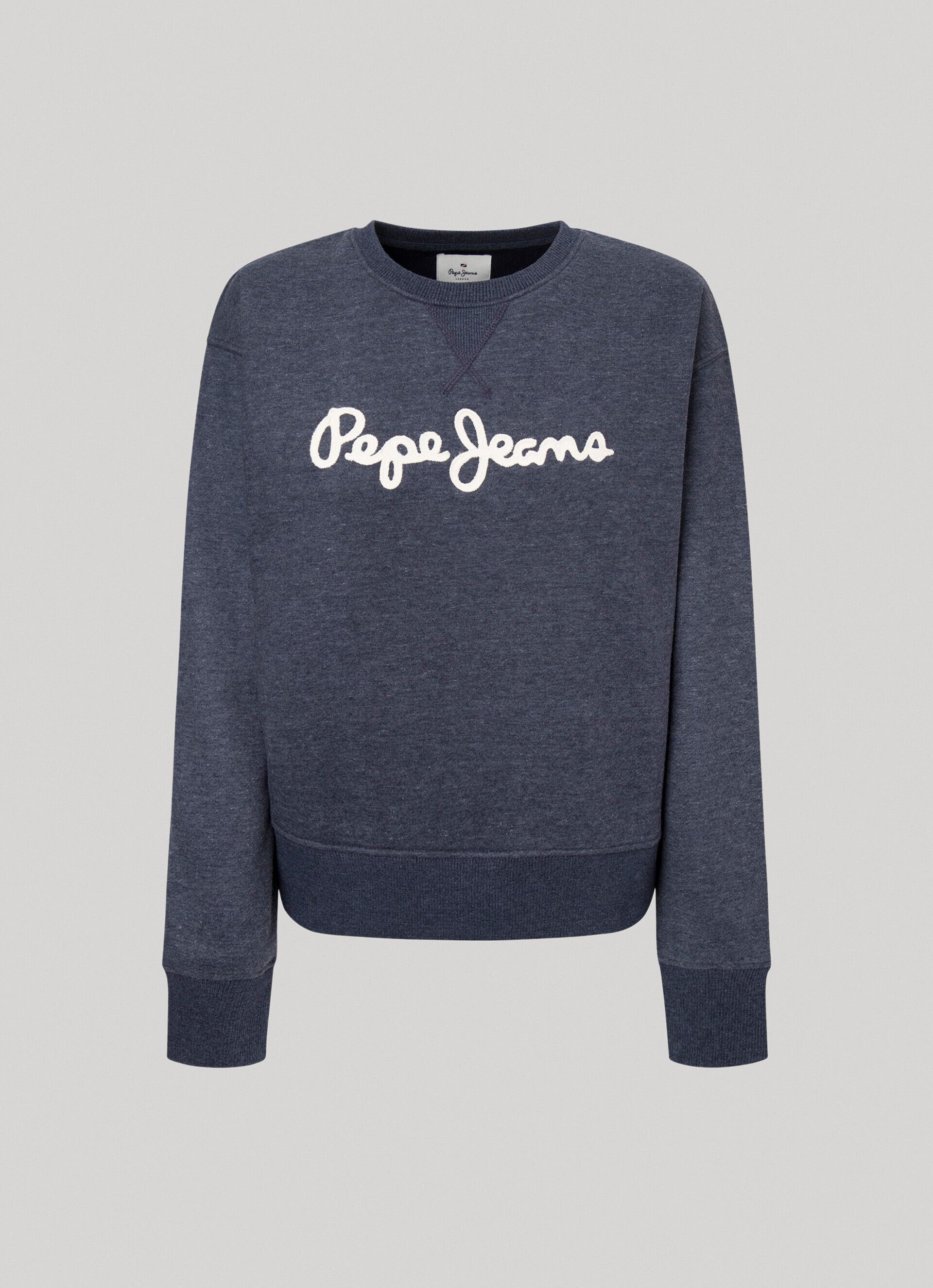 MOLETOM COM LOGOTIPO BORDADO - azul Dulwich