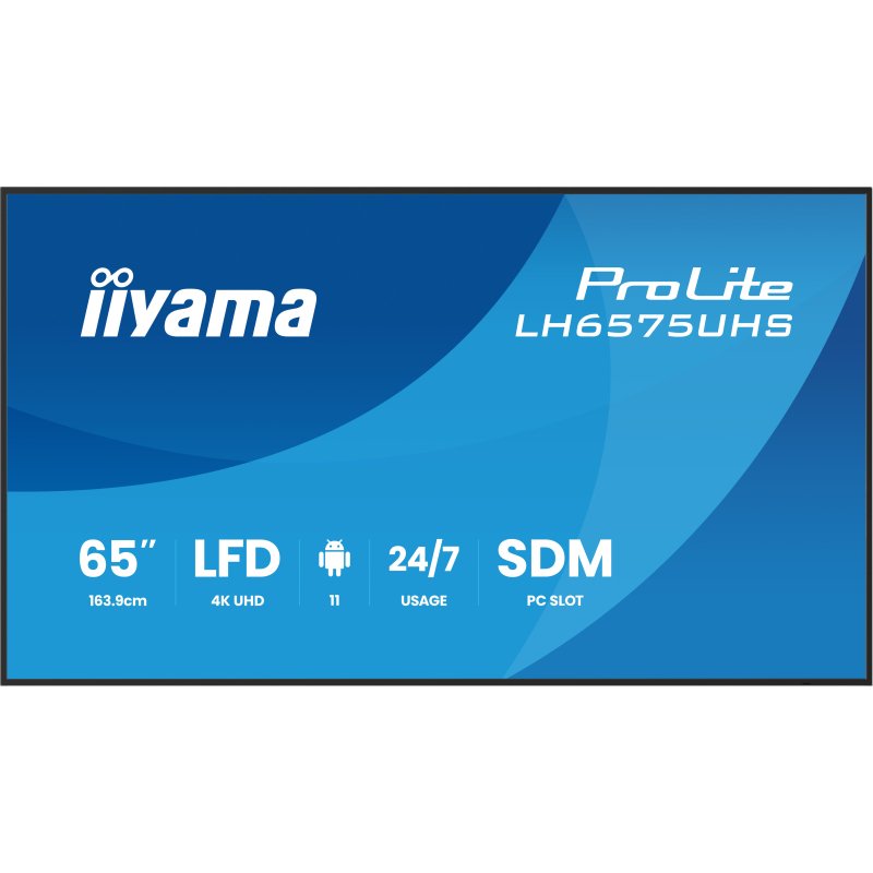 iiyama LH6575UHS-B2AG Écran d'affichage dynamique Écran plat de signalisation numérique 163,8 cm (64.5