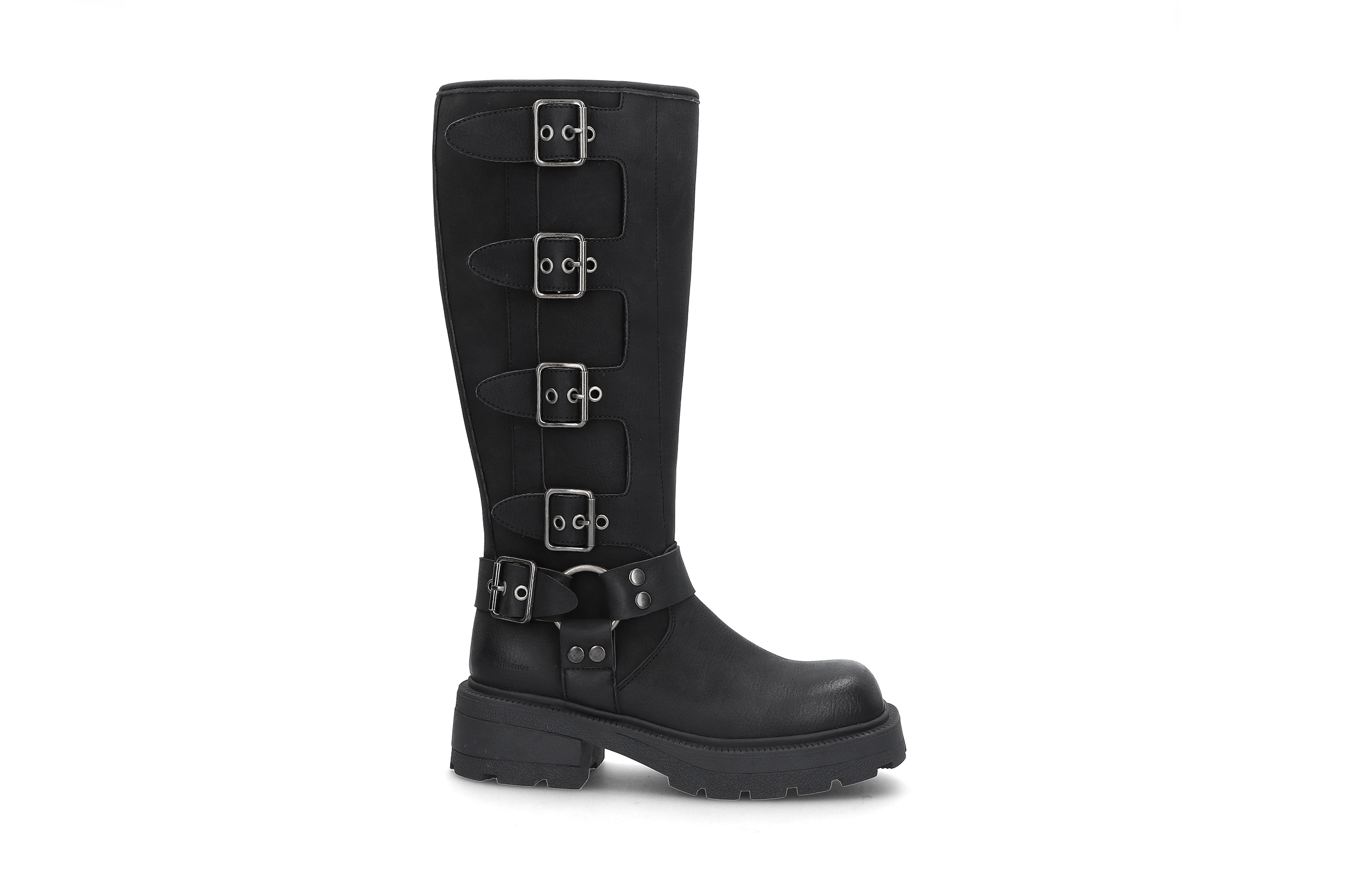 Biker boots med trendy detaljer