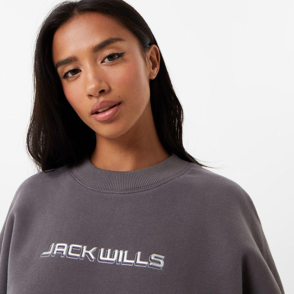 Jack Wills JW Boxy Crew Graphic Sweater