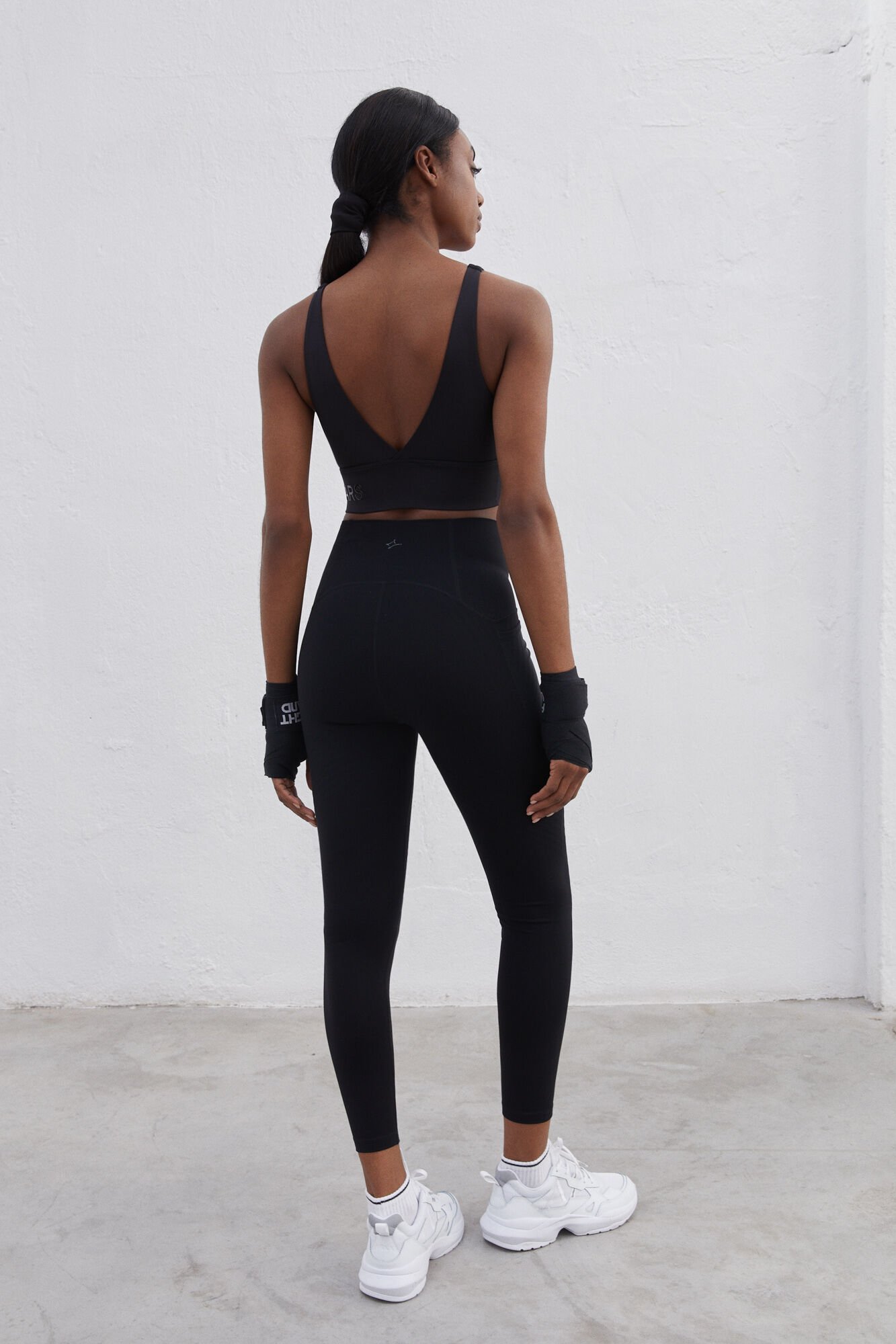 Leggings Power Sculpt em microfibra preta