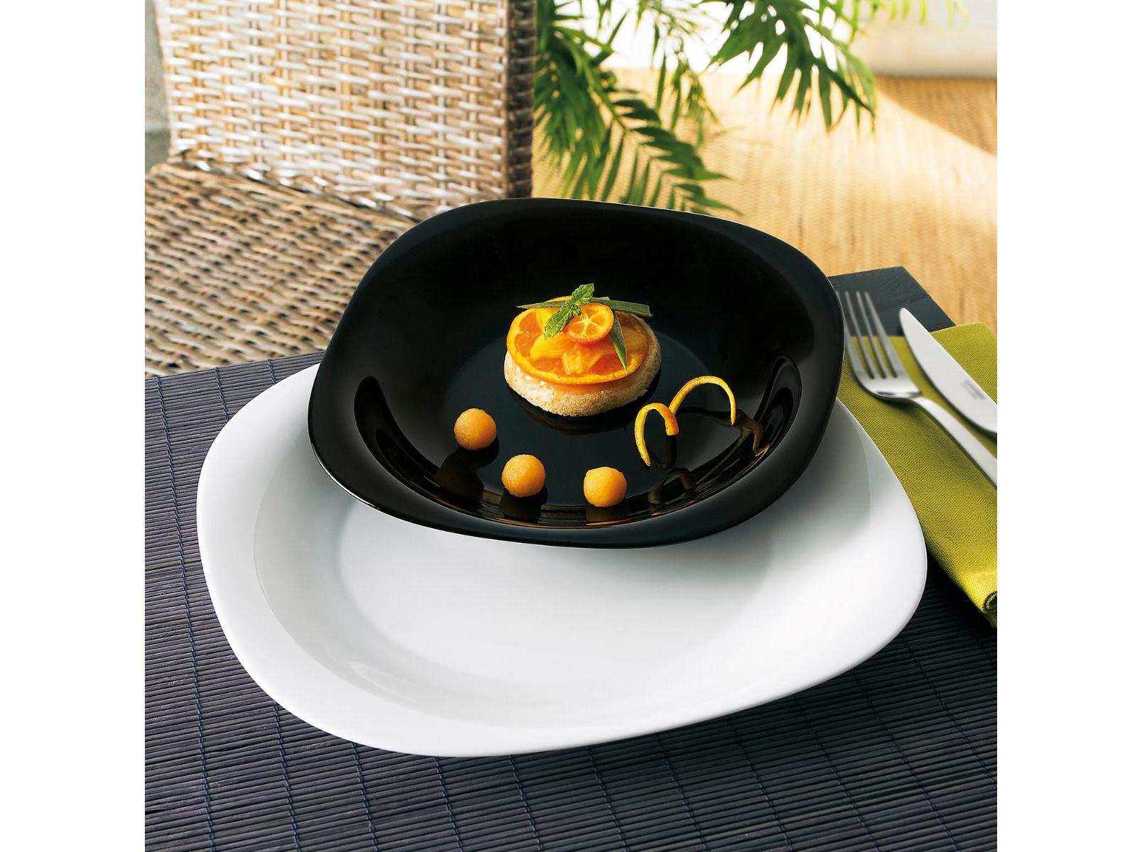 PRATO RASO CARINE LUMINARC PRETO VIDRO Ø26CM