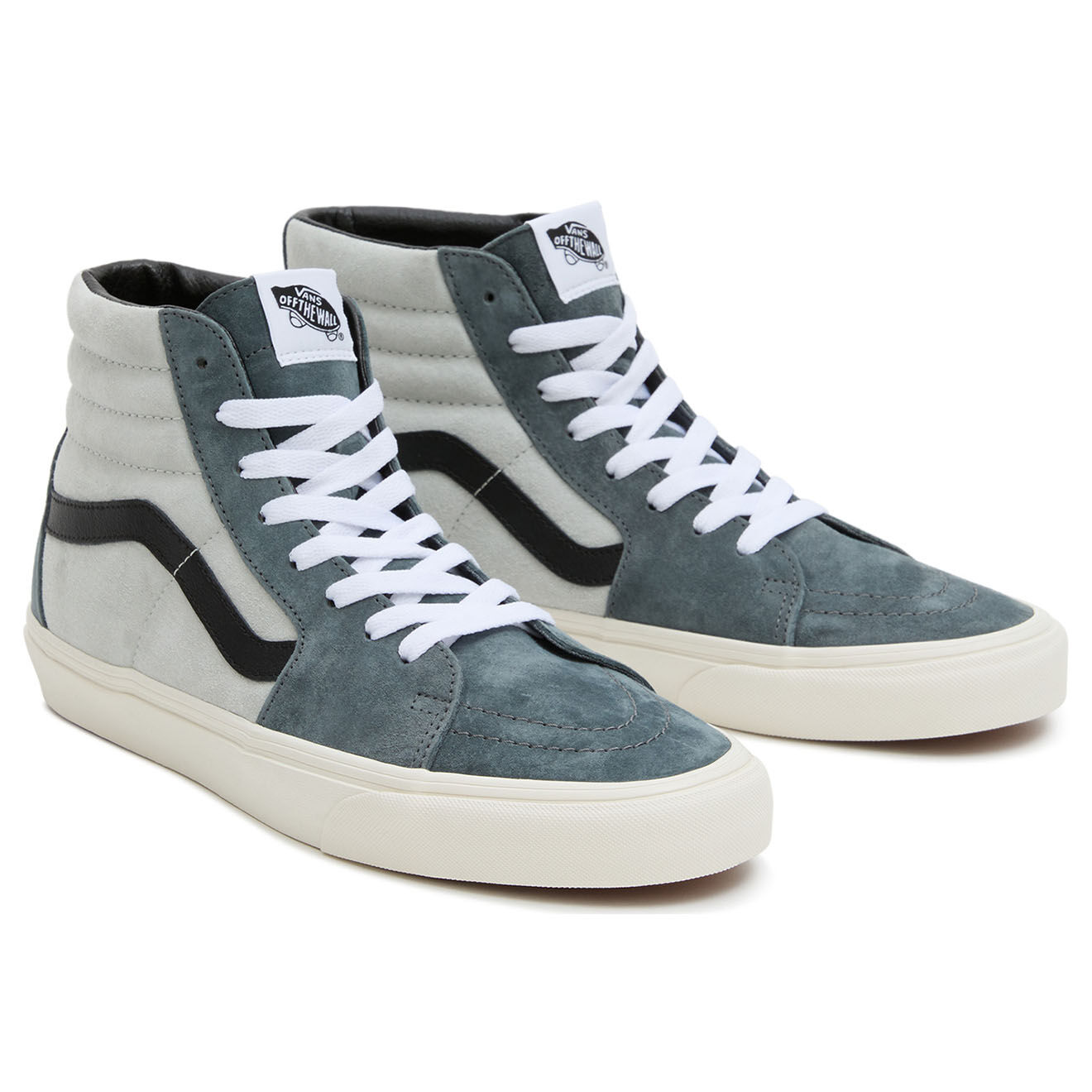 Vans Baskets en Velours de Cuir SK8-Hi bleu/gris