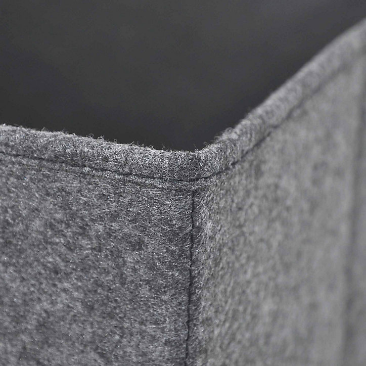 Boîte de rangement carrée en feutrine Mixxit coloris noir