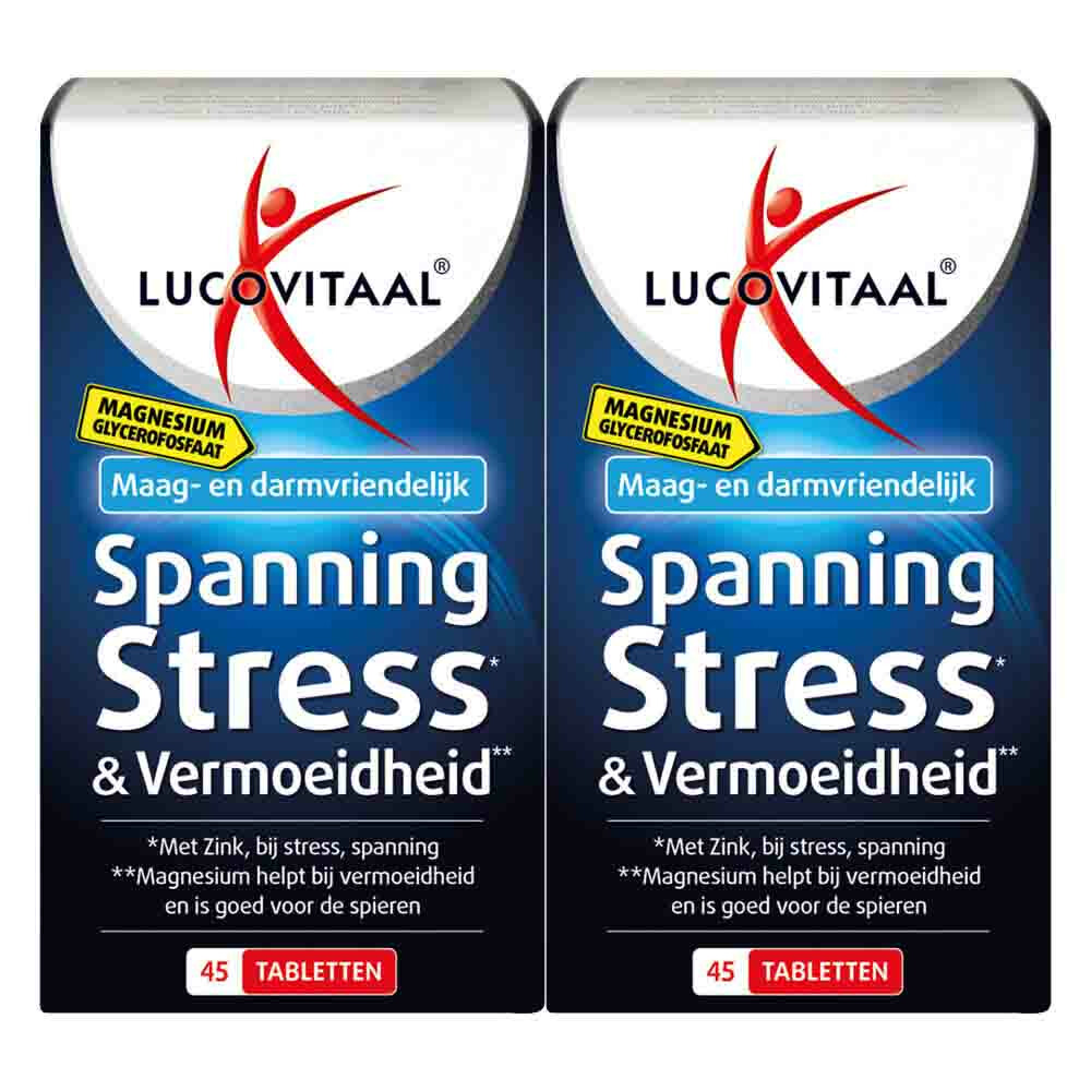 2x Lucovitaal Magnesium Spanning, Stress en Vermoeidheid45 tabletten