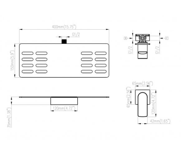 Best Design A-Line waterval badkraan zwart