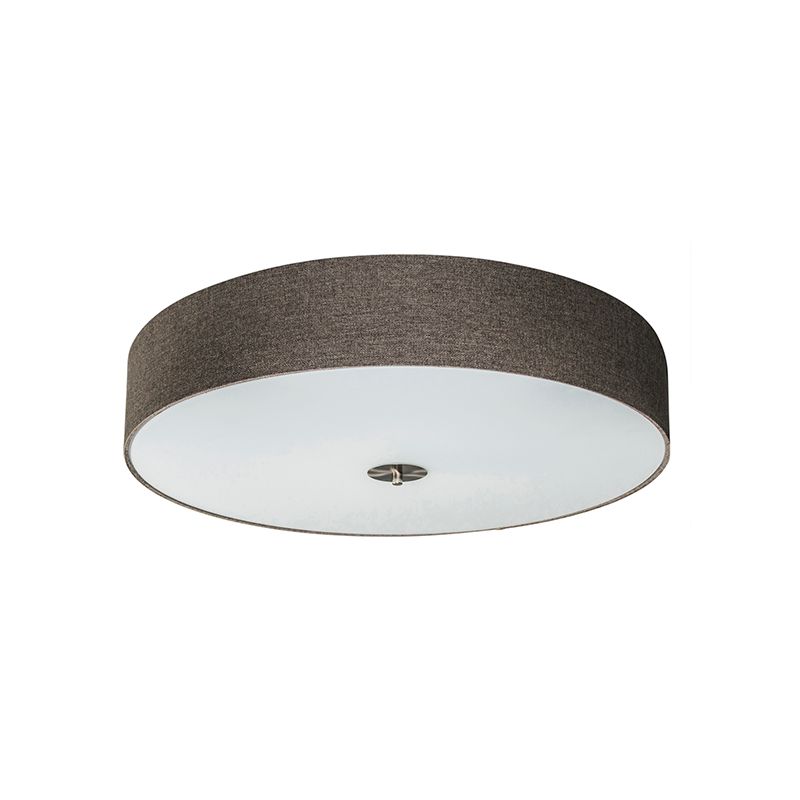 Landelijke plafondlamp taupe 70 cm - Drum Jute
