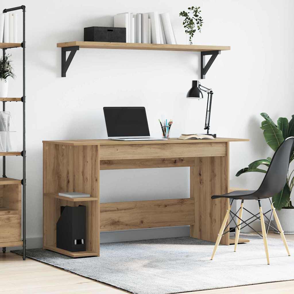 vidaXL Artisan eikenhouten bureau 140 x 50 x 75 cm