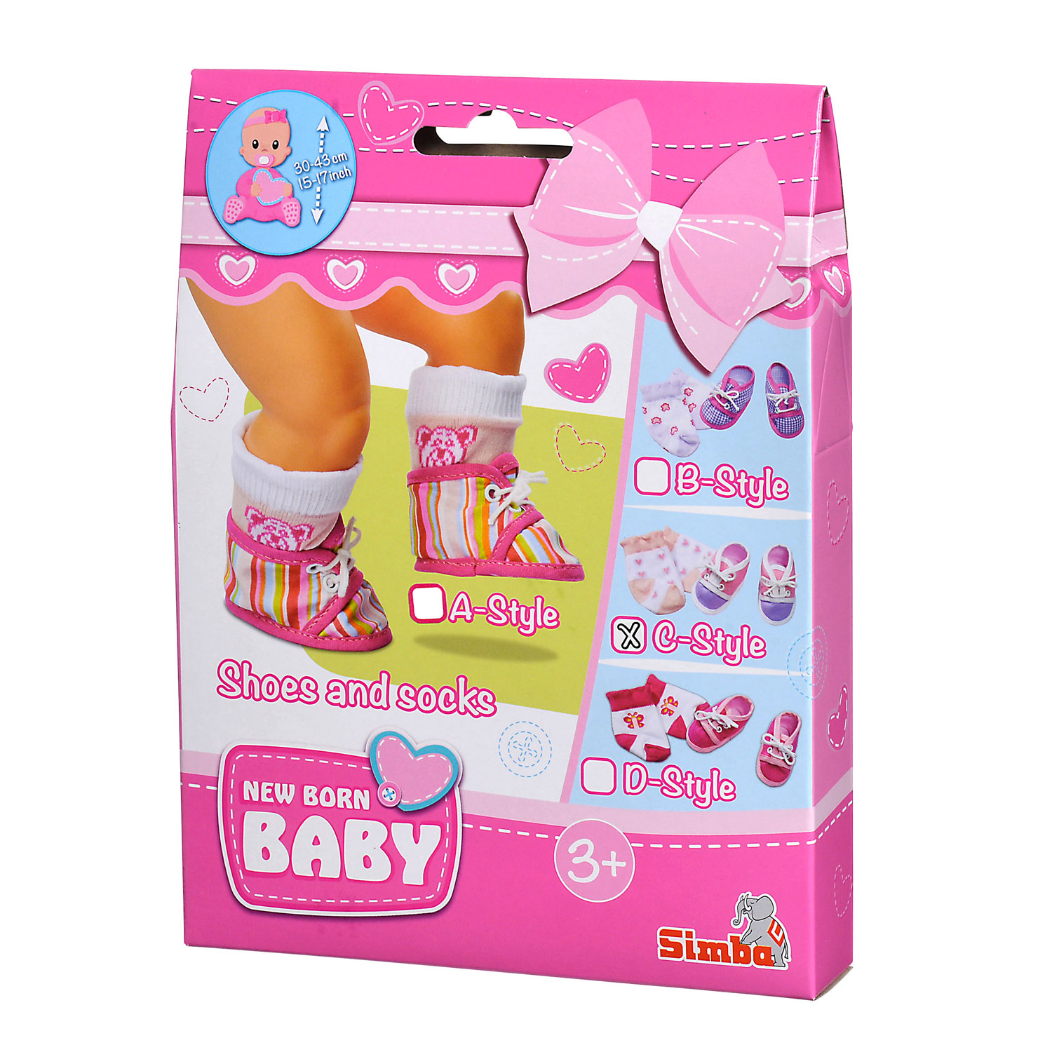 New Born Baby Sokken & Paars-Roze Schoentjes