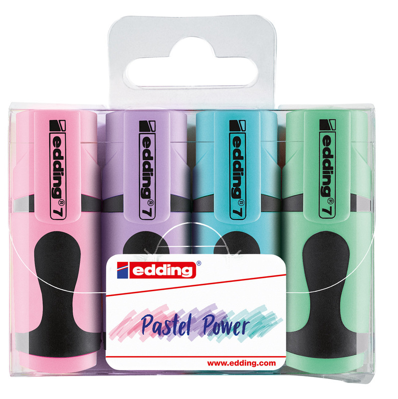 Edding Leuchtstifte mini Pastell, 4er Etui, assortiert