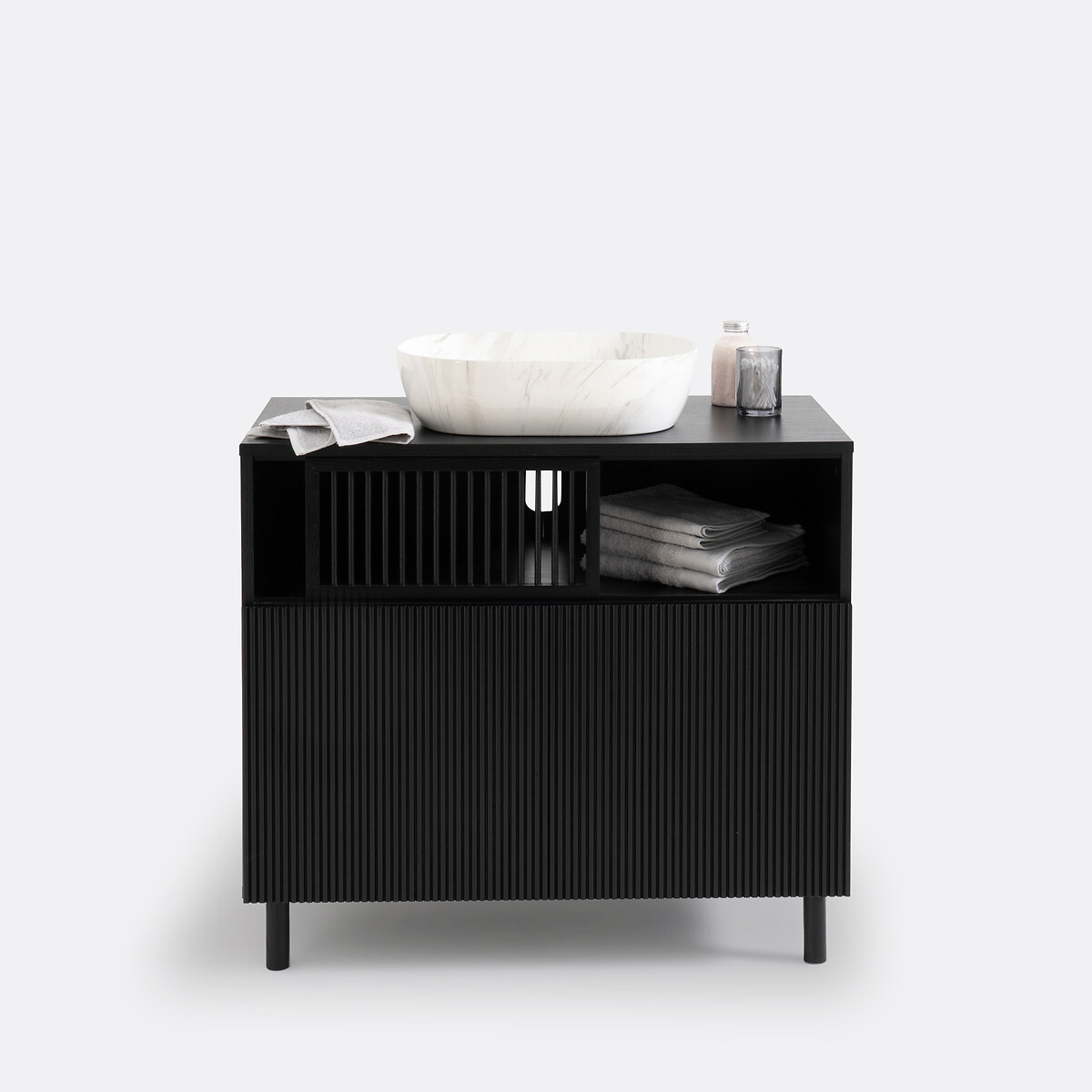 LA REDOUTE INTERIEURS<br>Lavatório oval de cerâmica com efeito mármore, Mabel