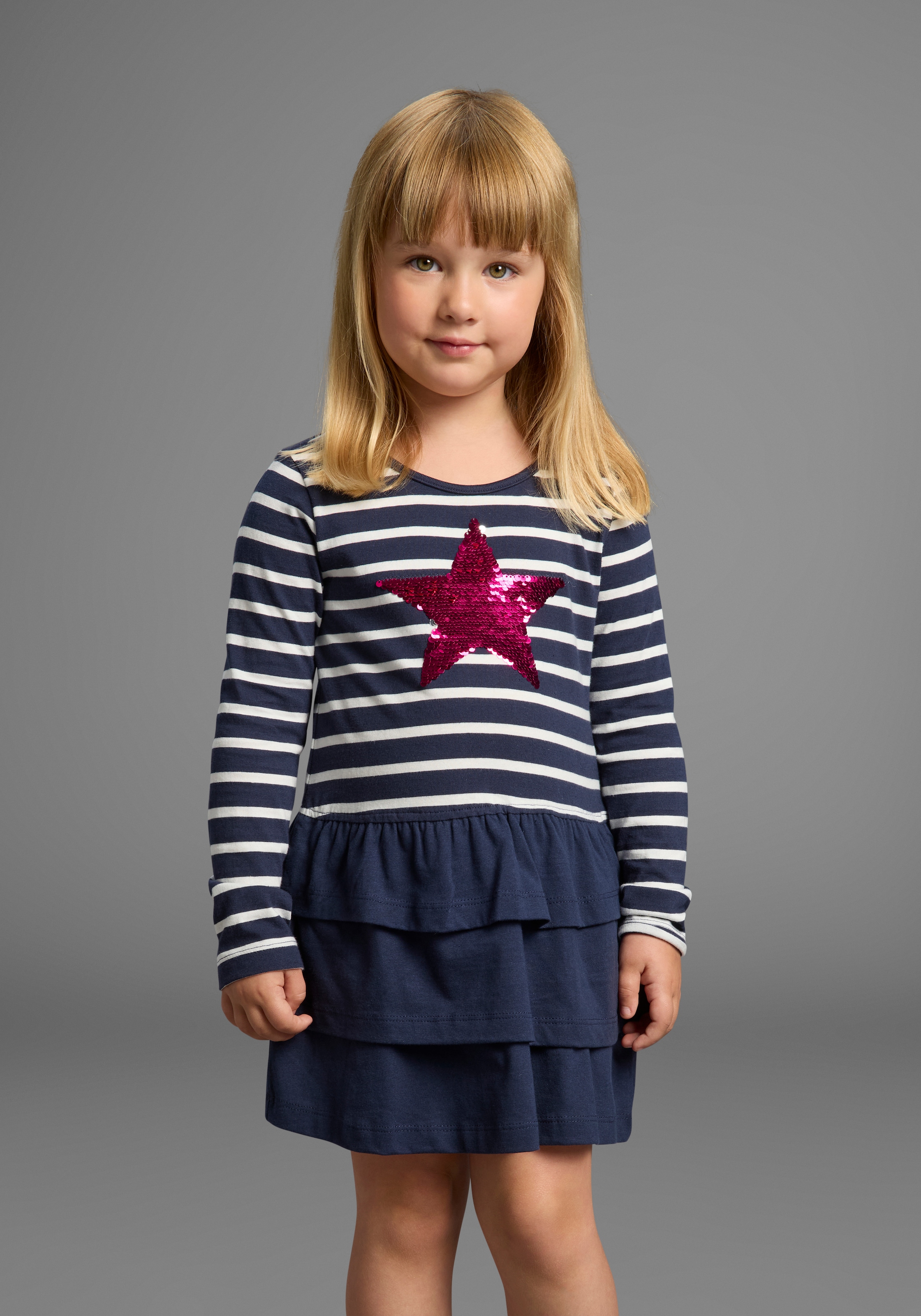 KIDSWORLD Jerseykleid »für kleine Mädchen« für Partys und besondere Anlässe,  kniefreie Länge,  modischer Stil