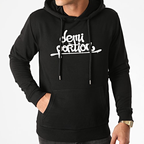 Sweat Capuche Logo Noir