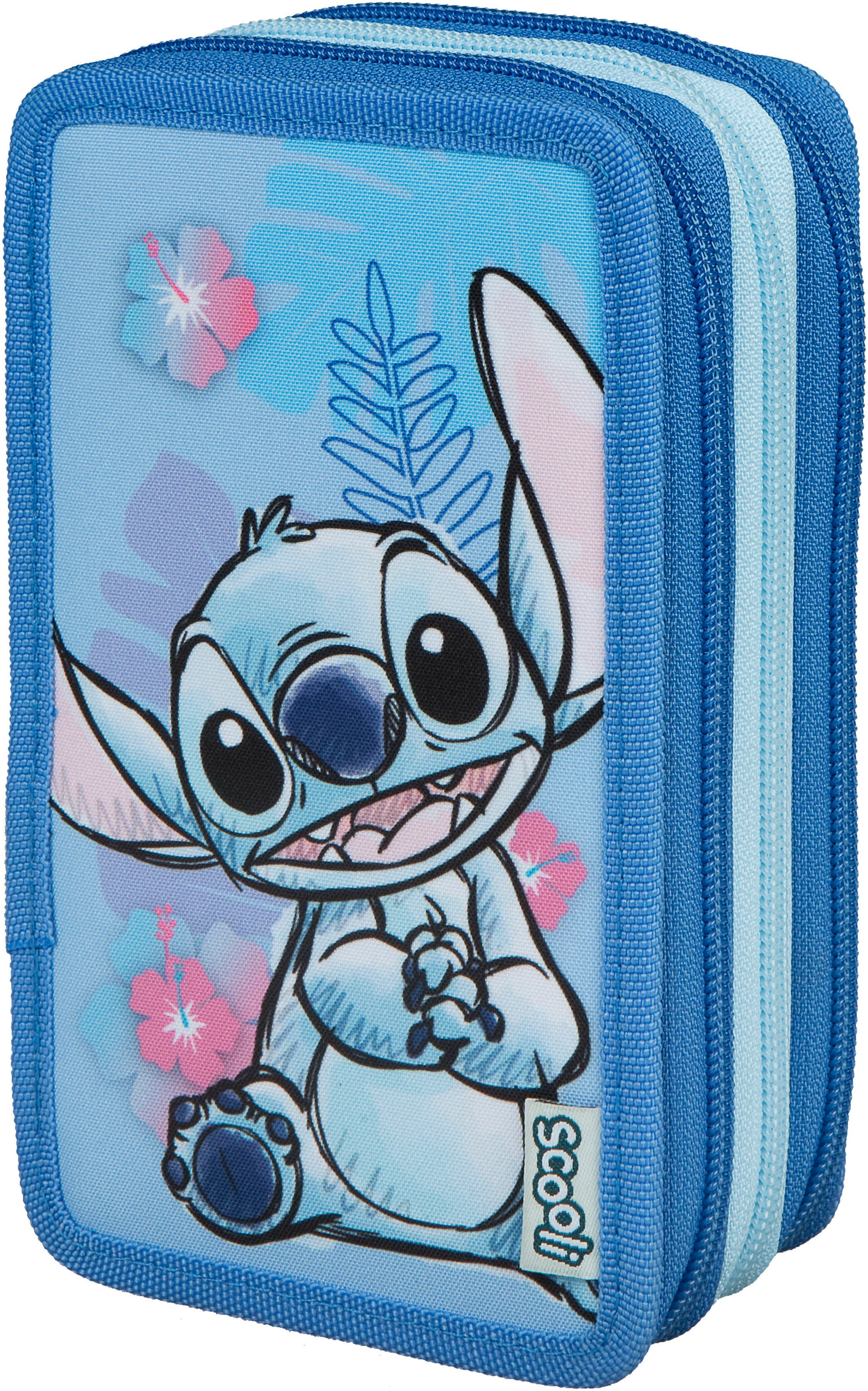 Scooli Federmäppchen »Tripledecker, Lilo & Stich« befüllt, inklusive Geodreieck