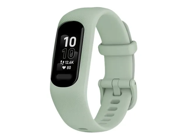 Garmin vívosmart 5 - Aktivitetssporer med bånd - silikone - kølig mynte - båndstørrelse: S/M - monokrom - Bluetooth, ANT  - 24.5 g