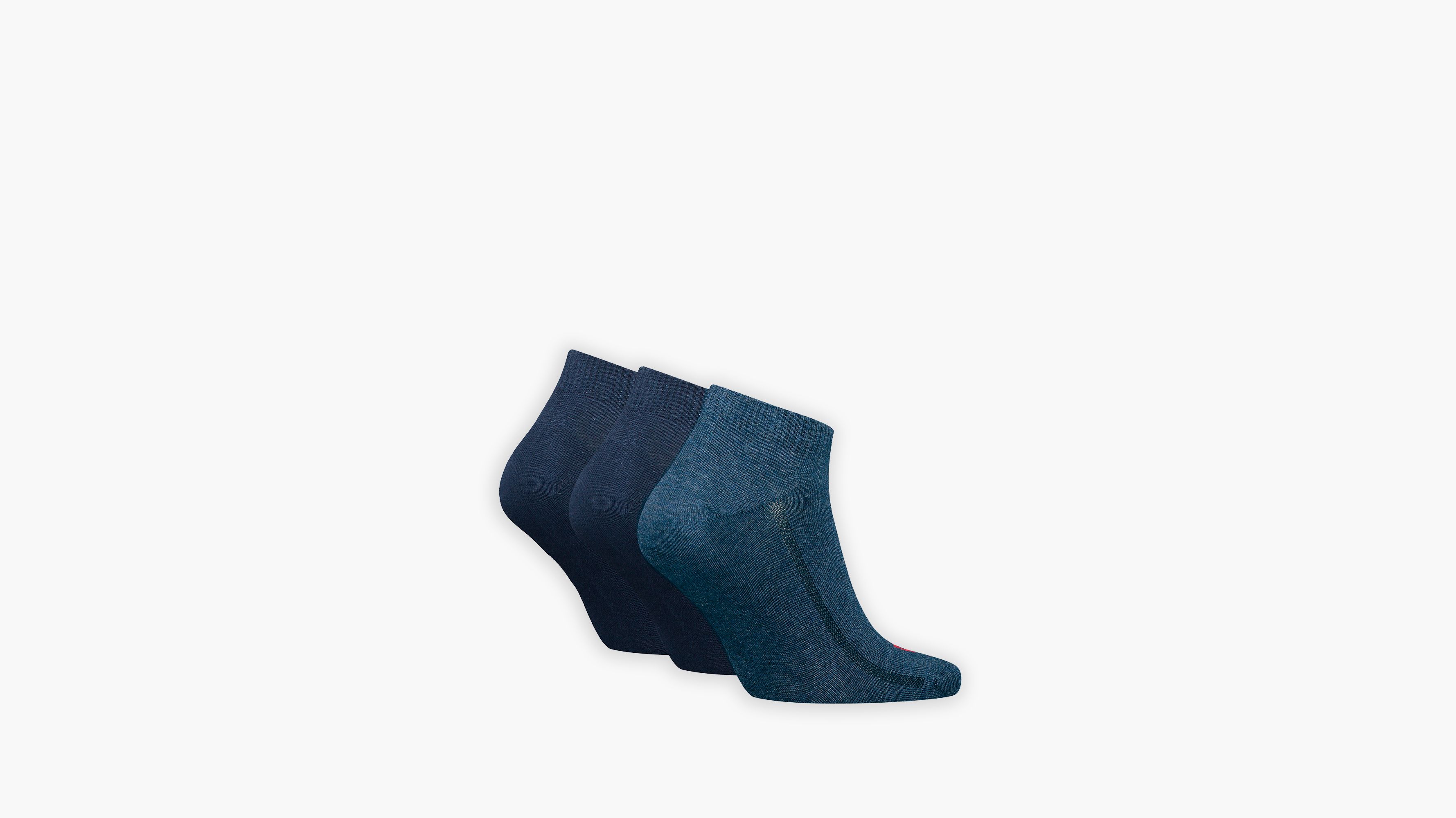 Levi's® Chaussettes basses en coton recyclé logo Batwing - Lot de 3 - Denim - Bleu