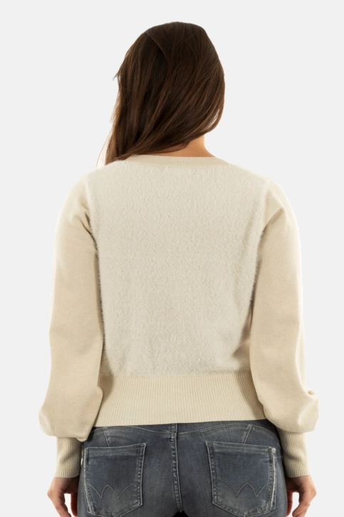 Gilets cardigans yes zee m092 is00 0157 avorio