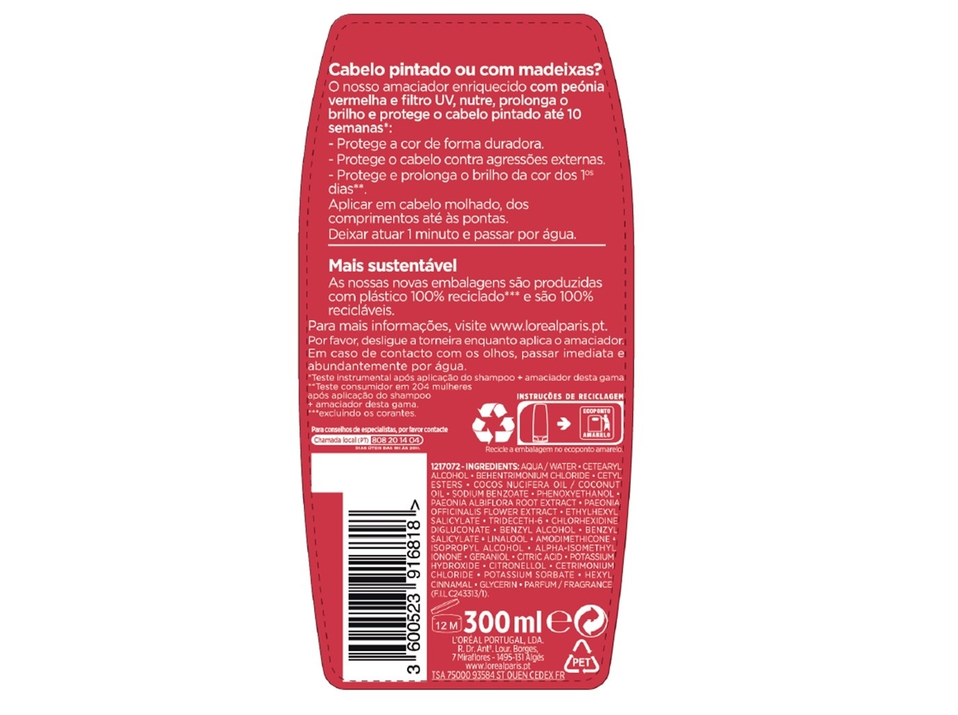 CONDICIONADOR ELVIVE COLOR-VIVE 300ML