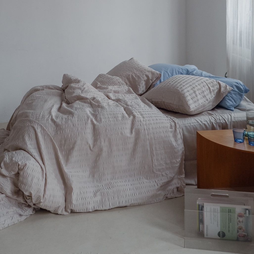 Crisp Sheets Smooth Waffle Dekbedovertrek 240 x 220 cm - Pebble Stone