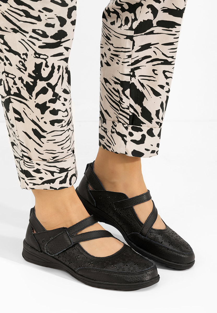 Ballerines en cuir noirs Catherina V2