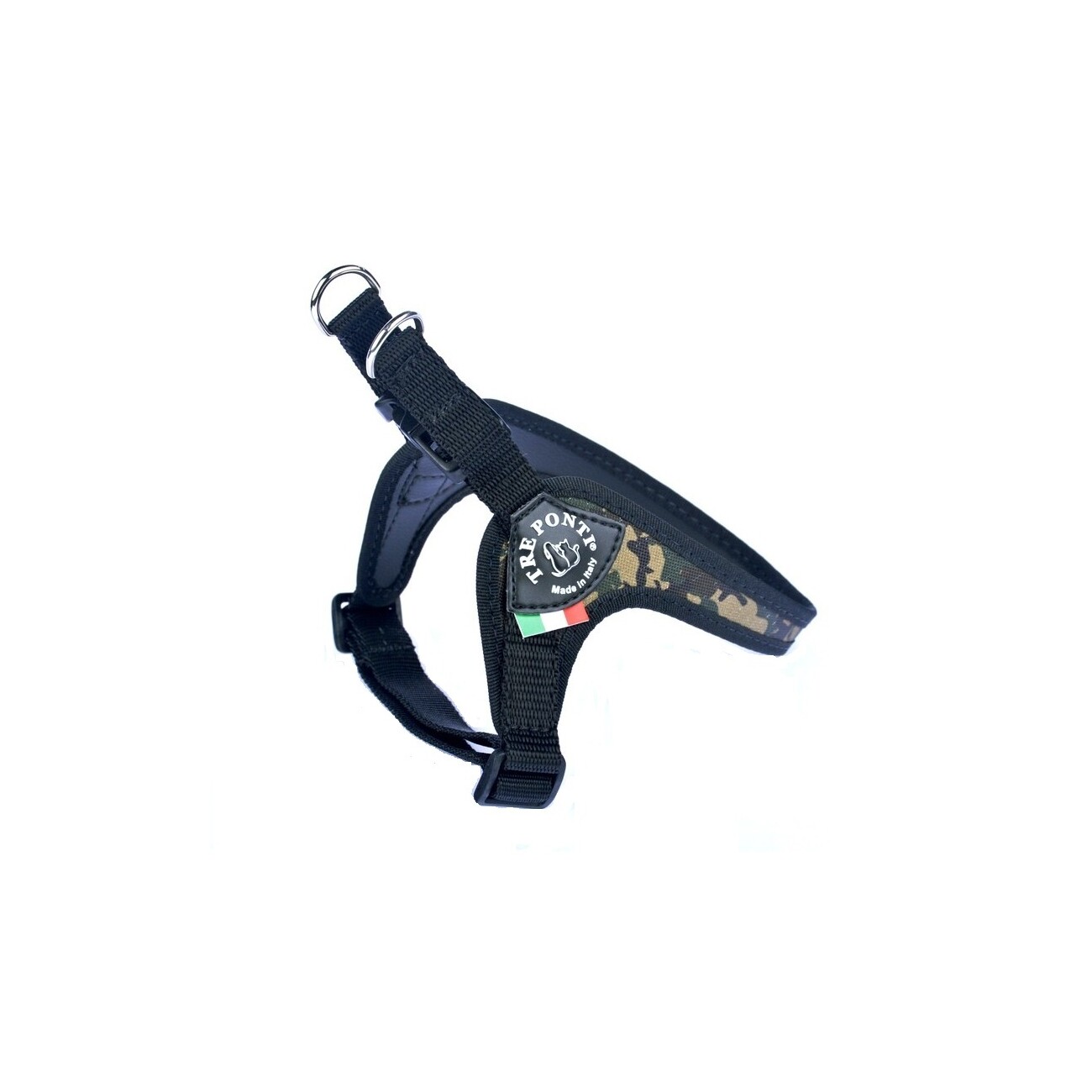 Tre Ponti Geschirr Easy Fit Mesh Camo verstellbar grün XXS