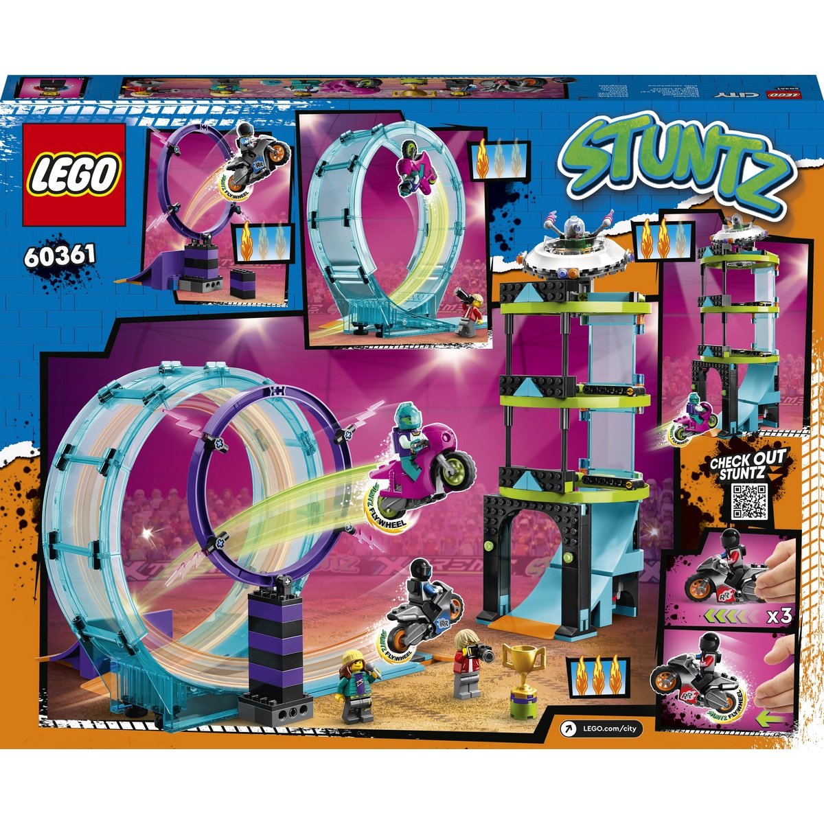 Défi ultime des motards cascadeurs Lego City 60361