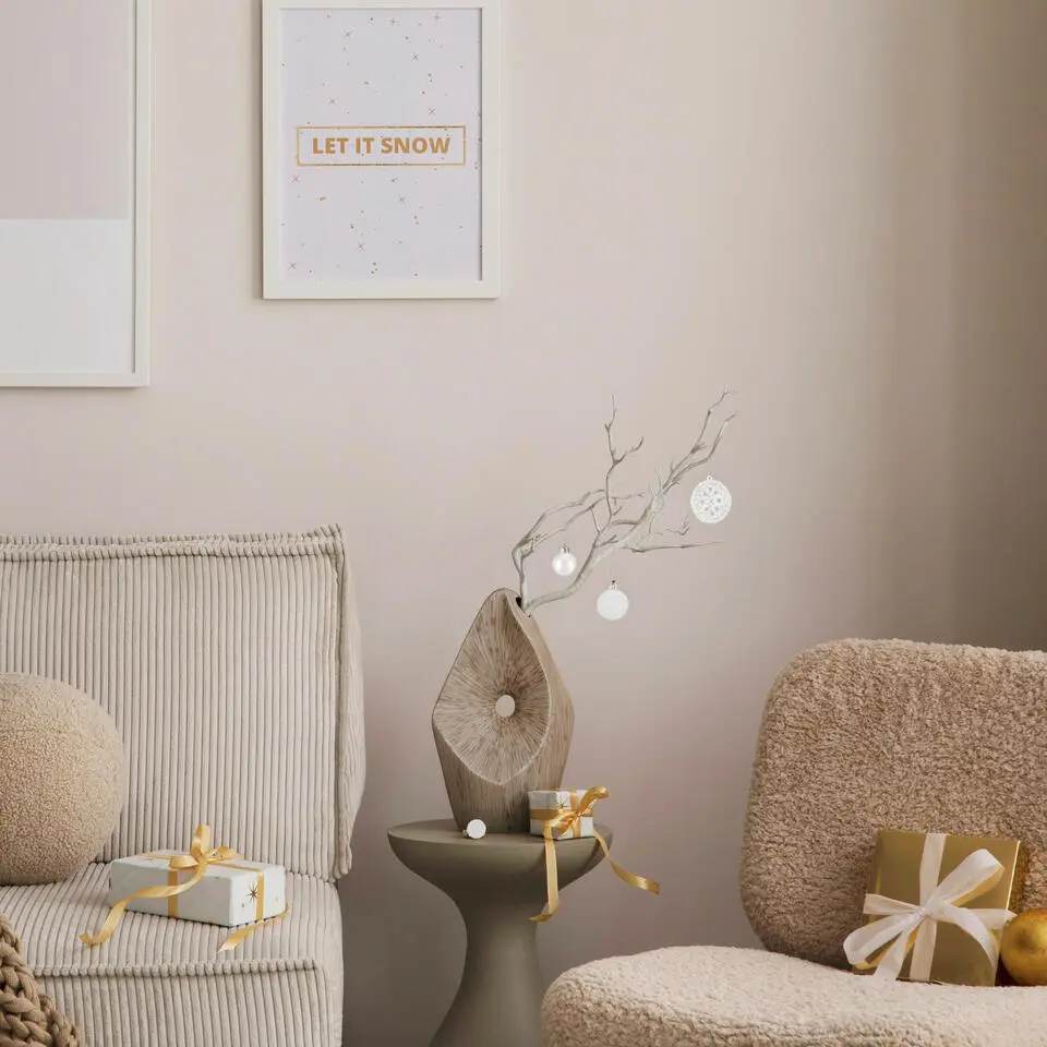 Relaxdays Kerstballen - 50 ST - wit - 3, 4 en 6 cm -kunststof