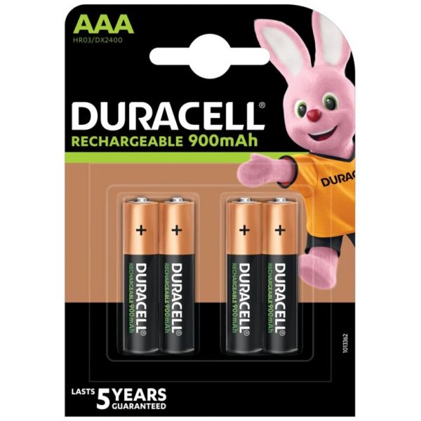 Duracell Pilhas Recarregáveis LR03 AAA 800MAH 4 Un.