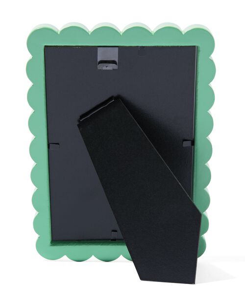 cadre photo 10x15 bois petites boules vert