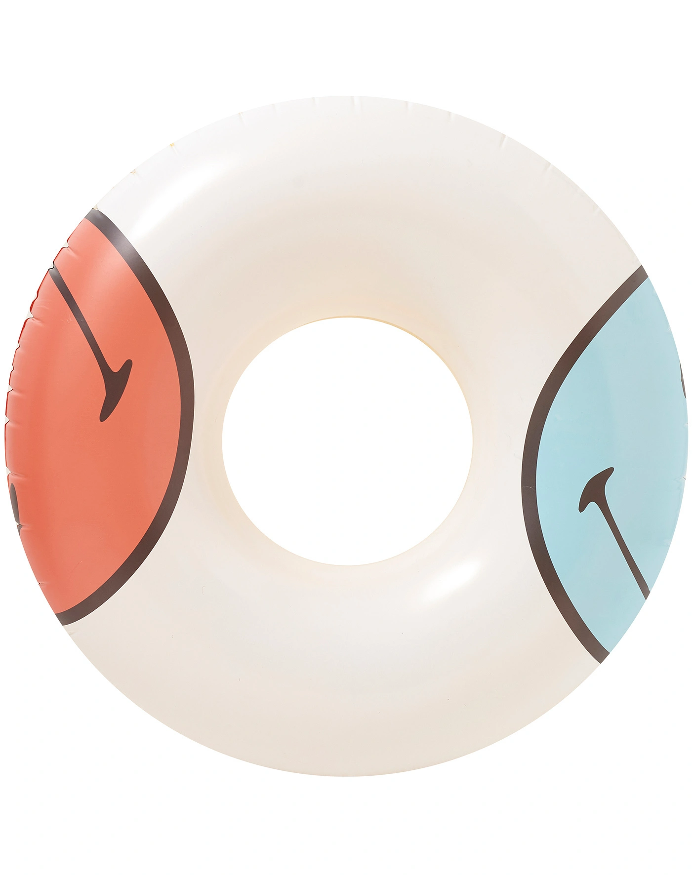Schwimmring SMILEY (Ø110 cm) in gelb/hellblau