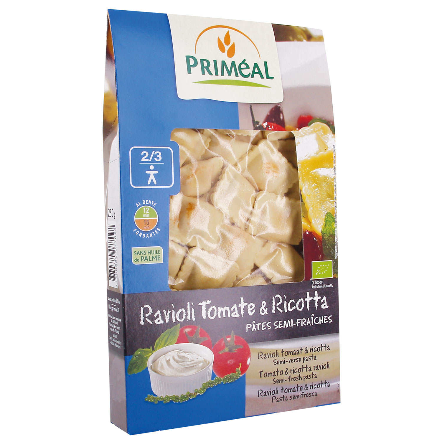 Raviolis tomate-fromage bio