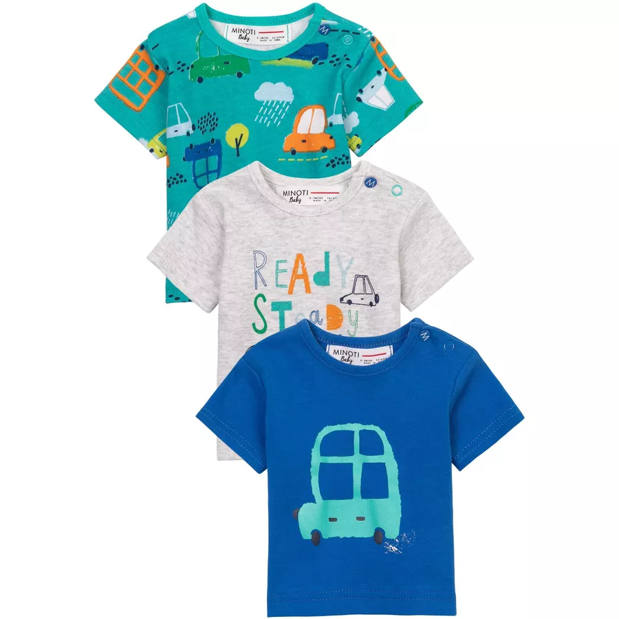 MINOTI 3er-Pack T-Shirts GrauGrünBlau
